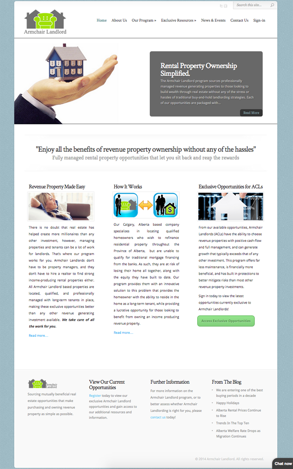 Armchair Landlord Website