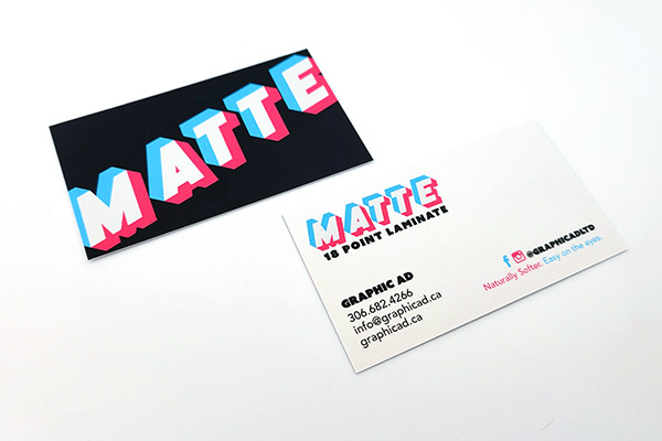 18 Pt Matte Business Card